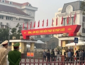 An ninh thắt chặt tại phiên tòa xét xử ông Lưu Bình Nhưỡng, Lê Thanh Vân